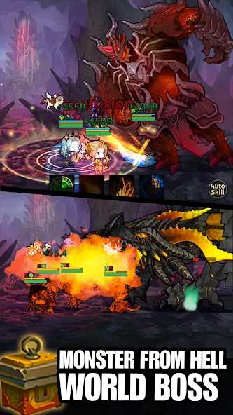Infinity Heroes : Idle RPG бесплатно на Андроид — мод: Безлимитные ресурсы и герои — скриншот 3