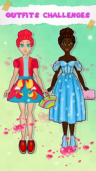 Скачать Paper Doll Dress up Games последней версии — Все наряды и аксессуары открыты — скриншот 3