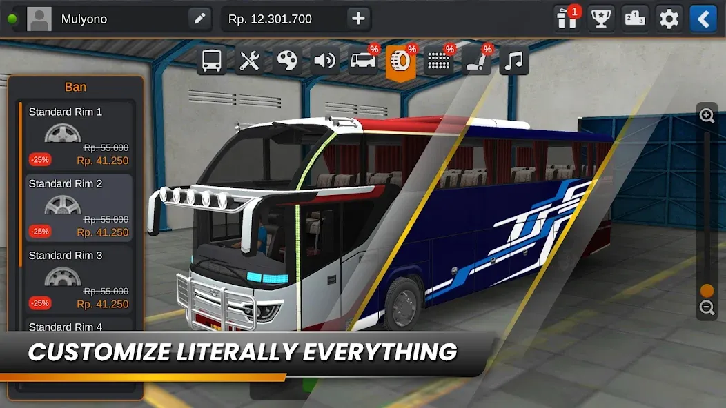 Bus Simulator Indonesia взлом APK — Безлимитные деньги и топливо — скриншот 3