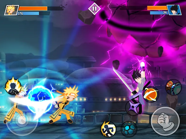 Stick Ninja Fight на телефон — скачать мод: Безлимитные деньги и энергия — скриншот 5