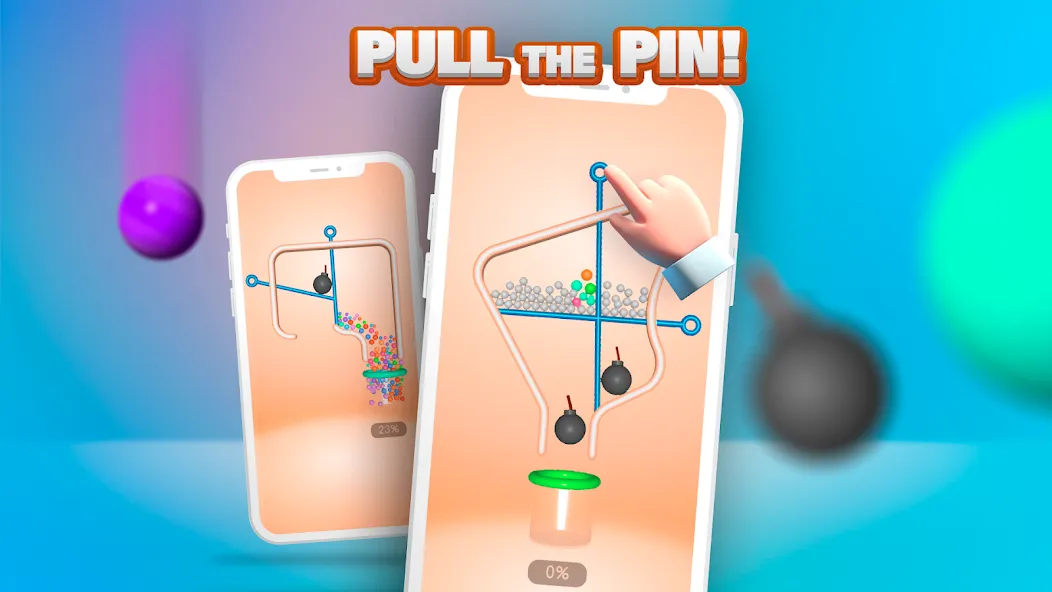 Скачать взлом Pull the Pin — Без рекламы и все уровни открыты — скриншот 5