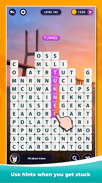 Word Surf - Word Game (Мод: Безлимитные подсказки и открыты все уровни) — скачать на Андроид — скриншот 3 Word Surf - Word Game (Мод: Безлимитные подсказки и открыты все уровни) — скачать на Андроид — скриншот 3