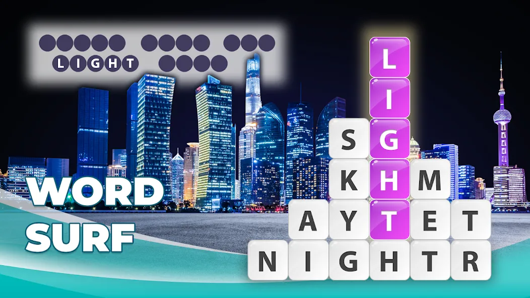 Word Surf - Word Game (Мод: Безлимитные подсказки и открыты все уровни) — скачать на Андроид — скриншот 5 Word Surf - Word Game (Мод: Безлимитные подсказки и открыты все уровни) — скачать на Андроид — скриншот 5