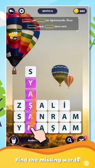 Word Surf: Inspire взломанный APK — Подсказки и безлимитные монеты — скриншот 1 Word Surf: Inspire взломанный APK — Подсказки и безлимитные монеты — скриншот 1