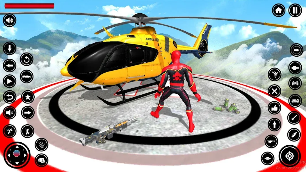 Flying Spider Rope Hero Fight MOD APK: Безлимитные деньги и суперсила героя — скриншот 3