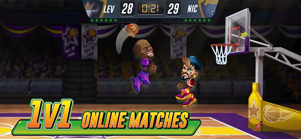 Скачать Basketball Arena: Online Game — Безлимитные деньги и алмазы — скриншот 1