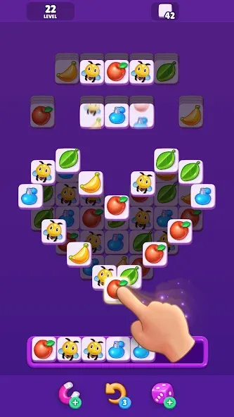 Скачать взлом Tile Match - Matching Game — Без рекламы и подсказки доступны — скриншот 1