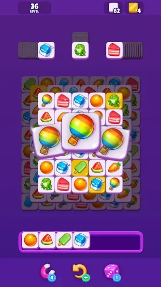 Скачать взлом Tile Match - Matching Game — Без рекламы и подсказки доступны — скриншот 3