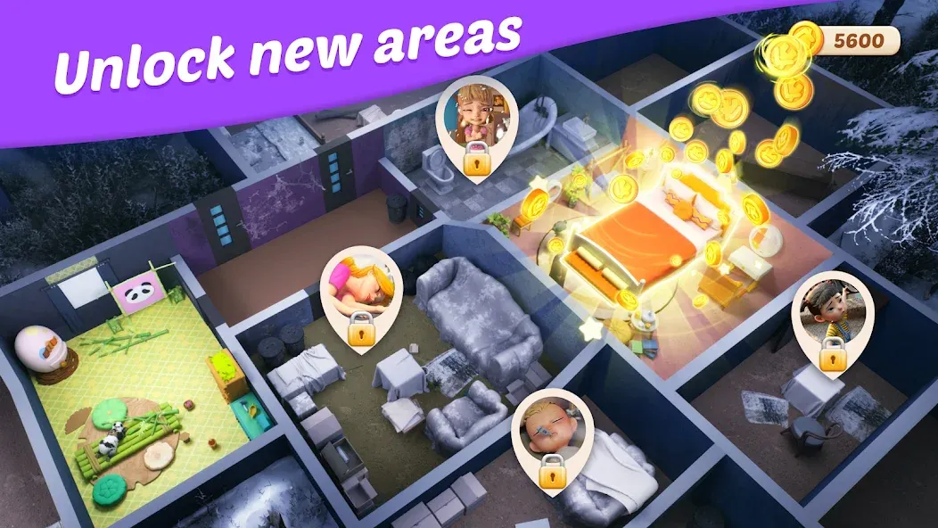 Мод Matchington Mansion — Безлимитные монеты и открыты все уровни, скачать APK — скриншот 1 Мод Matchington Mansion — Безлимитные монеты и открыты все уровни, скачать APK — скриншот 1