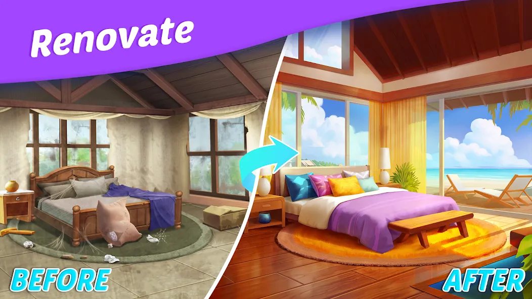 Мод Matchington Mansion — Безлимитные монеты и открыты все уровни, скачать APK — скриншот 3 Мод Matchington Mansion — Безлимитные монеты и открыты все уровни, скачать APK — скриншот 3