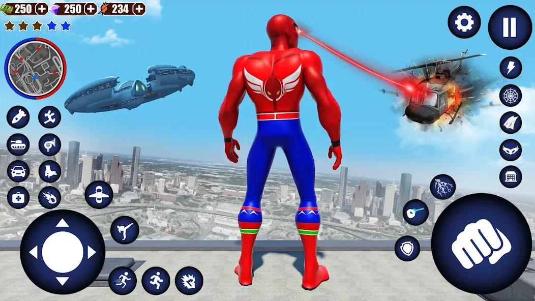 Flying Superhero Robot Games — скачать мод: Безлимитные деньги и полёт без ограничений — скриншот 3