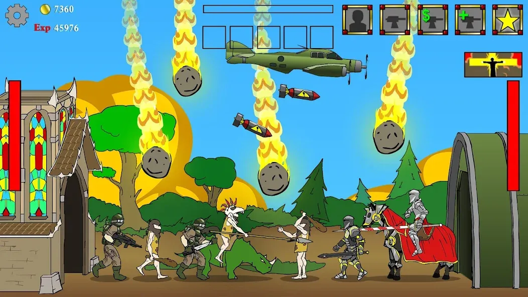 Age of War (Мод: Безлимитные ресурсы и усиленная армия) — скачать на Андроид — скриншот 1 Age of War (Мод: Безлимитные ресурсы и усиленная армия) — скачать на Андроид — скриншот 1