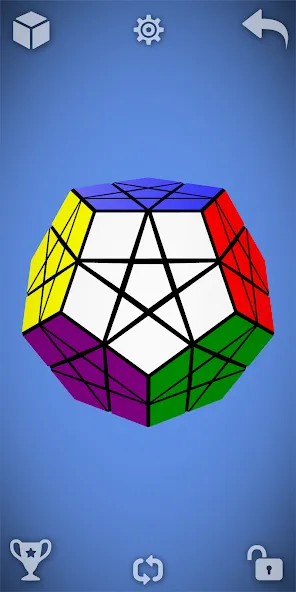 Magic Cube Rubik Puzzle 3D на телефон — скачать мод: Безлимитные подсказки и ходы — скриншот 3