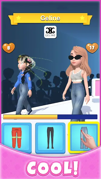 Catwalk Battle - Dress up! взлом APK — Безлимитные деньги и все наряды — скриншот 5 Catwalk Battle - Dress up! взлом APK — Безлимитные деньги и все наряды — скриншот 5