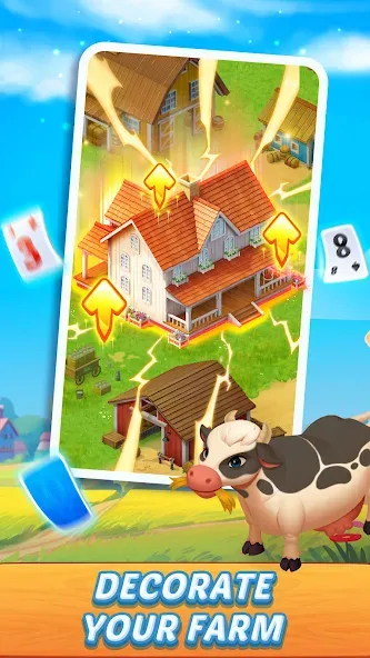 Solitaire Farm Adventure — Безлимитные монеты и подсказки, скачать мод APK — скриншот 4