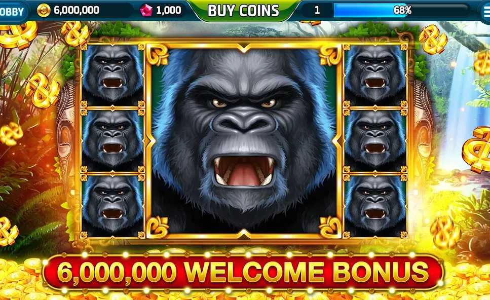 Скачать Ape Slots: Vegas Casino Deluxe на Андроид с модом — Безлимитные монеты и джекпоты — скриншот 1 Скачать Ape Slots: Vegas Casino Deluxe на Андроид с модом — Безлимитные монеты и джекпоты — скриншот 1