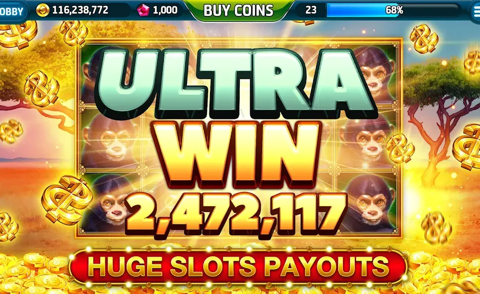 Скачать Ape Slots: Vegas Casino Deluxe на Андроид с модом — Безлимитные монеты и джекпоты — скриншот 2 Скачать Ape Slots: Vegas Casino Deluxe на Андроид с модом — Безлимитные монеты и джекпоты — скриншот 2