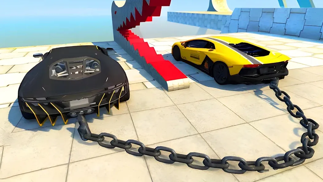 Stunt Car Crash мод на Андроид: Безлимитные деньги и открыты все машины — скриншот 2