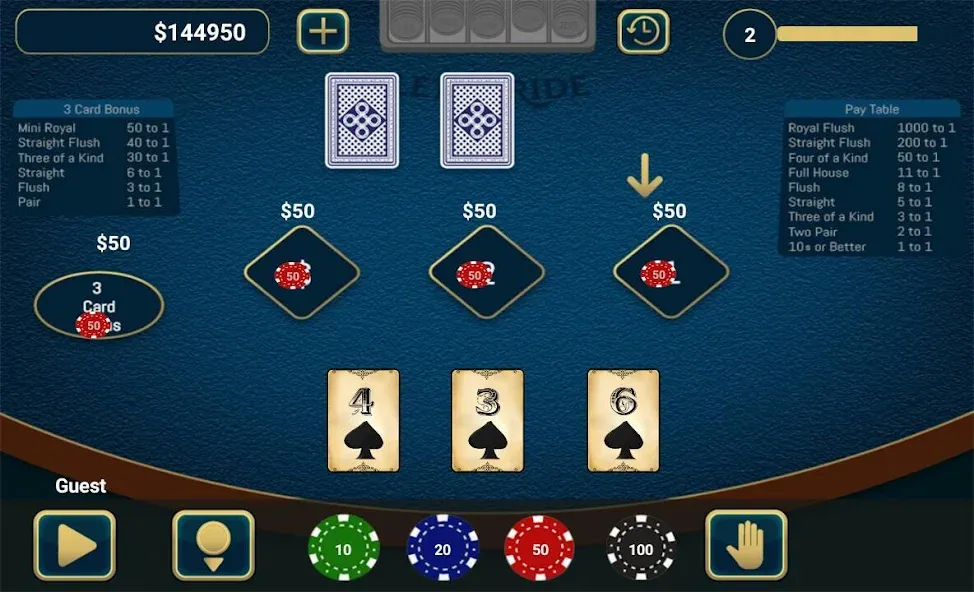 Скачать Let It Ride Poker последней версии — Безлимитные фишки и быстрые выигрыши — скриншот 1
