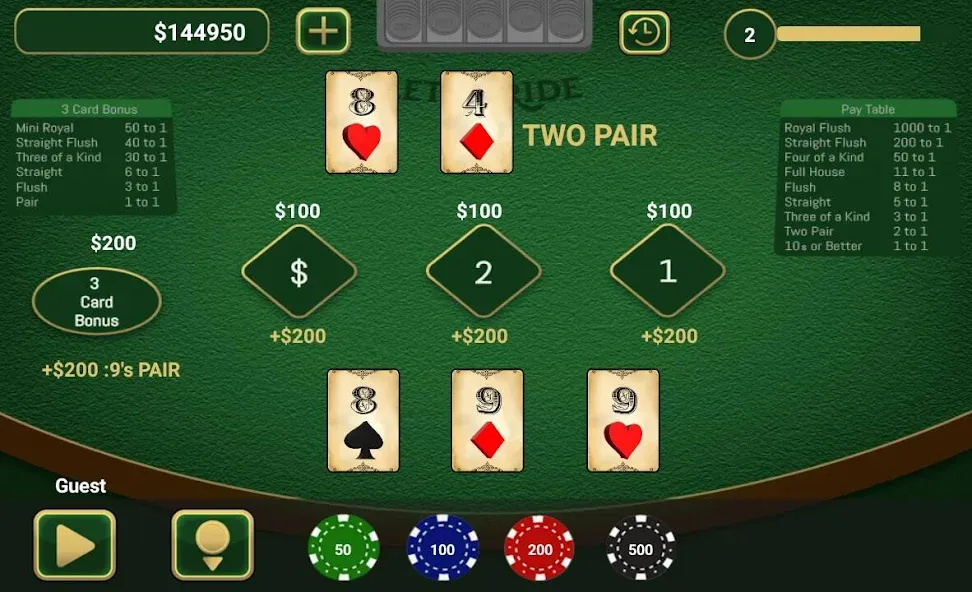 Скачать Let It Ride Poker последней версии — Безлимитные фишки и быстрые выигрыши — скриншот 2