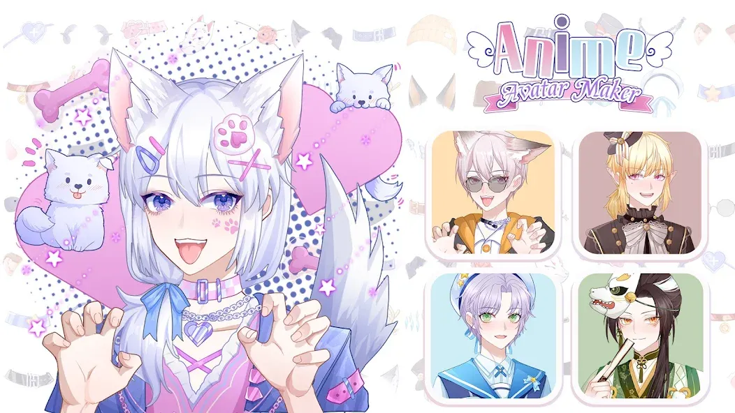 Скачать мод Anime Avatar Maker Creator — Разблокированы все предметы и функции — скриншот 1 Скачать мод Anime Avatar Maker Creator — Разблокированы все предметы и функции — скриншот 1
