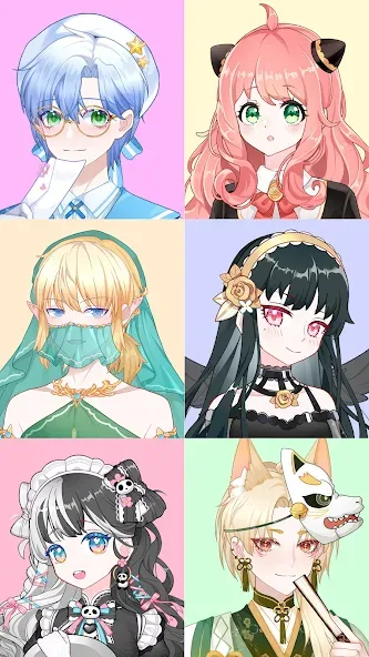 Скачать мод Anime Avatar Maker Creator — Разблокированы все предметы и функции — скриншот 3 Скачать мод Anime Avatar Maker Creator — Разблокированы все предметы и функции — скриншот 3