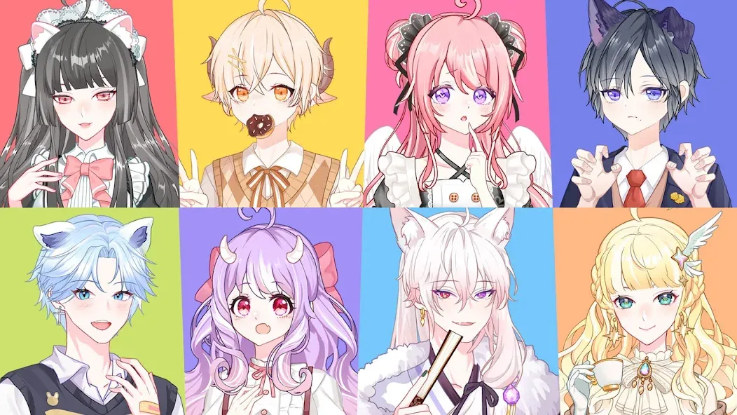 Anime Avatar Maker 2 взлом на Андроид — Все предметы разблокированы — скриншот 1