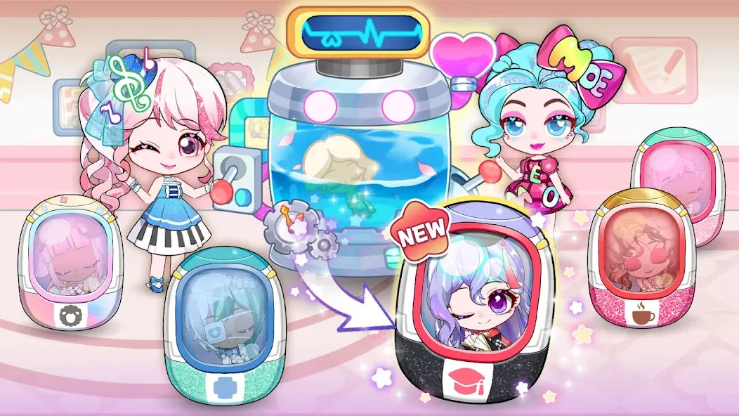 Chibi Doll: My School MOD APK скачать на Андроид — Разблокированы все наряды и локации — скриншот 3