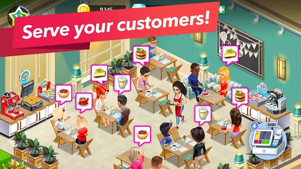 My Cafe — Restaurant Game взлом на Андроид — Безлимитные монеты и алмазы — скриншот 3