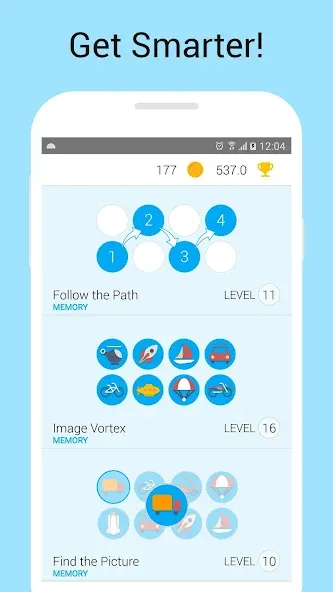 Скачать Memory Games: Brain Training мод — Без рекламы и все уровни открыты — скриншот 1 Скачать Memory Games: Brain Training мод — Без рекламы и все уровни открыты — скриншот 1