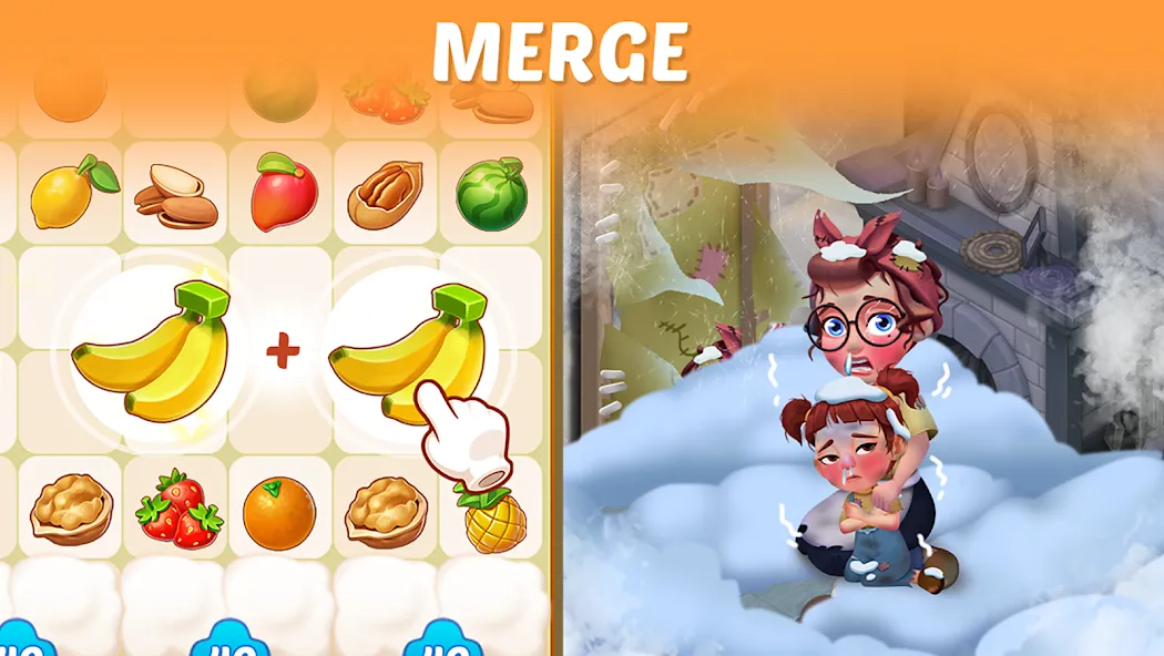 Merge Cooking:Theme Restaurant — Безлимитные монеты и все рецепты, скачать мод APK — скриншот 2