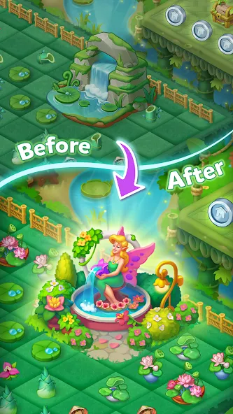 Merge HomeTown: Merge Games бесплатно на Андроид — мод: Безлимитные монеты и энергии — скриншот 1 Merge HomeTown: Merge Games бесплатно на Андроид — мод: Безлимитные монеты и энергии — скриншот 1