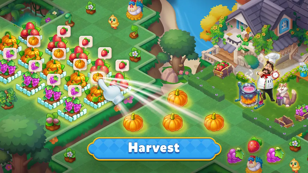 Merge HomeTown: Merge Games бесплатно на Андроид — мод: Безлимитные монеты и энергии — скриншот 5 Merge HomeTown: Merge Games бесплатно на Андроид — мод: Безлимитные монеты и энергии — скриншот 5