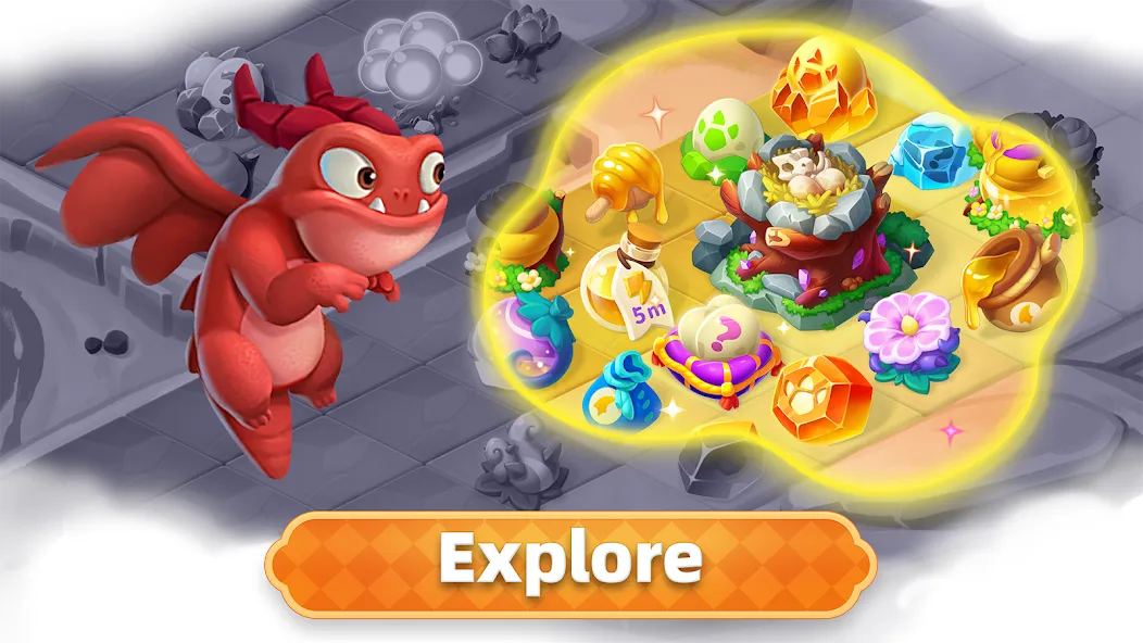 Merge Legends: Dragon Island — взломанная версия, Безлимитные ресурсы и открыты драконы — скриншот 5