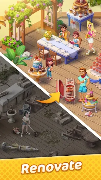 Gossip Harbor®: Merge & Story взлом APK — Безлимитные монеты и энергия — скриншот 5