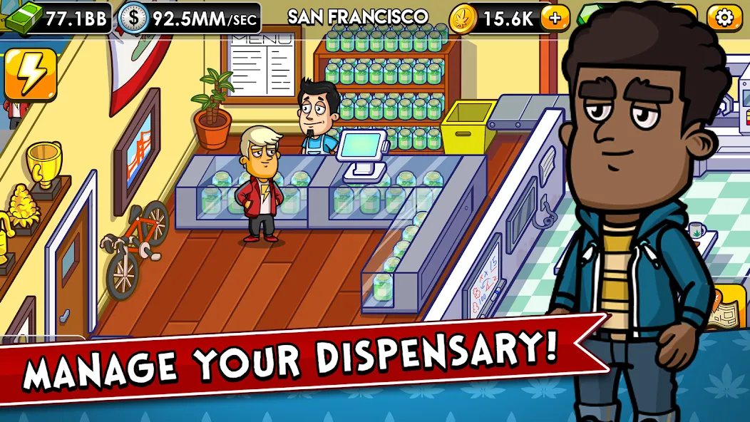 Weed Inc: Idle Tycoon — Безлимитные деньги и все открыто, скачать мод APK — скриншот 3