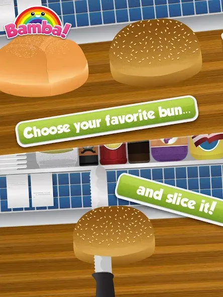 Bamba Burger MOD APK: Безлимитные деньги и продукты — скриншот 2
