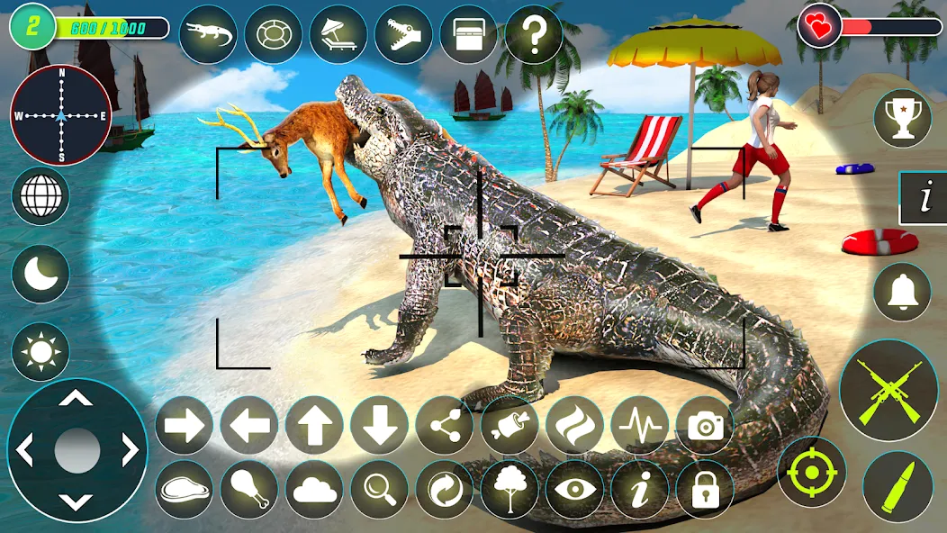 Crocodile Hunting Animal Games мод на Андроид: Безлимитные деньги и патроны — скриншот 1
