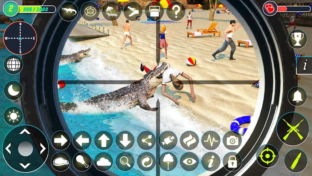 Crocodile Hunting Animal Games мод на Андроид: Безлимитные деньги и патроны — скриншот 4