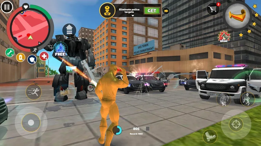 Rope Hero: Vice Town взломанный APK — Безлимитные деньги и суперспособности — скриншот 5 Rope Hero: Vice Town взломанный APK — Безлимитные деньги и суперспособности — скриншот 5