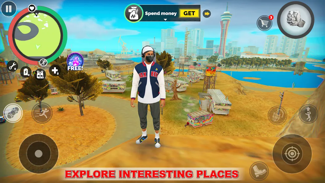 Vegas Crime Simulator взломанный APK — Безлимитные деньги и оружие — скриншот 2 Vegas Crime Simulator взломанный APK — Безлимитные деньги и оружие — скриншот 2