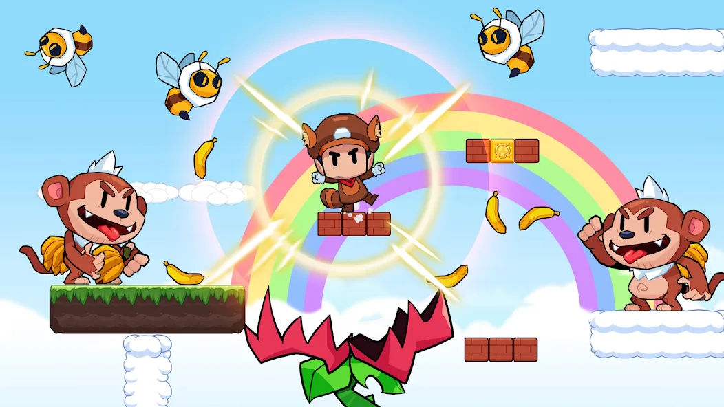 Мод Super Meno - Jungle Platform — Безлимитные монеты и все уровни, скачать APK — скриншот 2