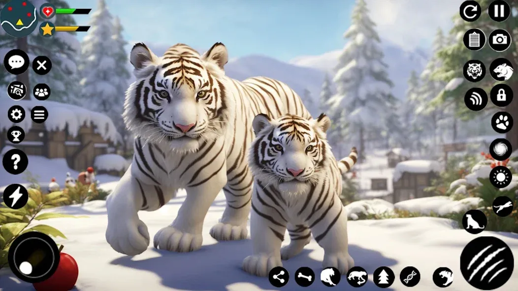 Скачать взлом Arctic White Tiger Family Sim — Безлимитные деньги и ресурсы — скриншот 5
