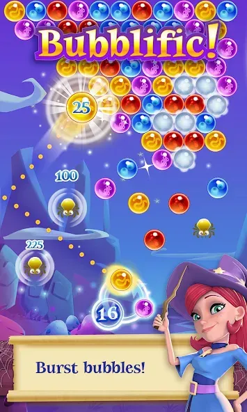 Скачать взлом Bubble Witch 2 Saga — Безлимитные жизни и усилители — скриншот 1