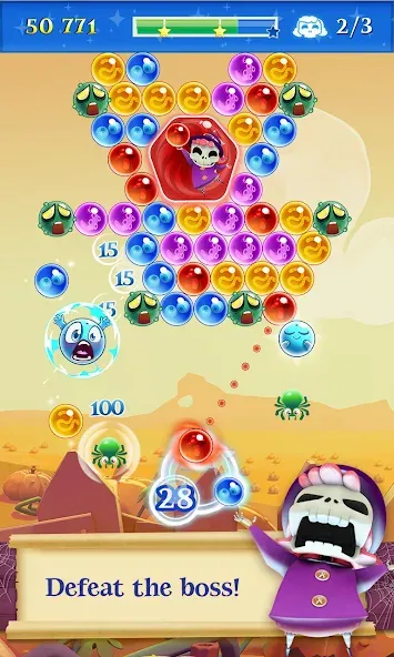 Скачать взлом Bubble Witch 2 Saga — Безлимитные жизни и усилители — скриншот 2