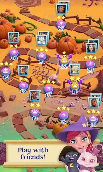 Скачать взлом Bubble Witch 2 Saga — Безлимитные жизни и усилители — скриншот 4