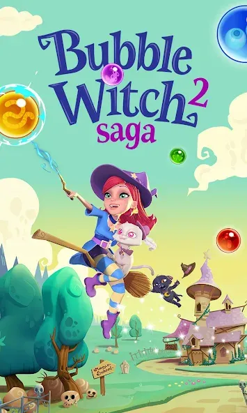 Скачать взлом Bubble Witch 2 Saga — Безлимитные жизни и усилители — скриншот 5