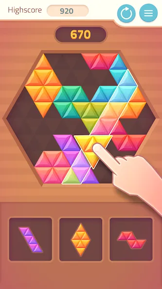 Скачать Triangles & Blocks мод — Безлимитные ходы и открыты все уровни — скриншот 2 Скачать Triangles & Blocks мод — Безлимитные ходы и открыты все уровни — скриншот 2