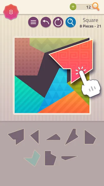 Polygrams - Tangram Puzzles бесплатно на Андроид — мод: Без рекламы и все пазлы открыты — скриншот 1 Polygrams - Tangram Puzzles бесплатно на Андроид — мод: Без рекламы и все пазлы открыты — скриншот 1