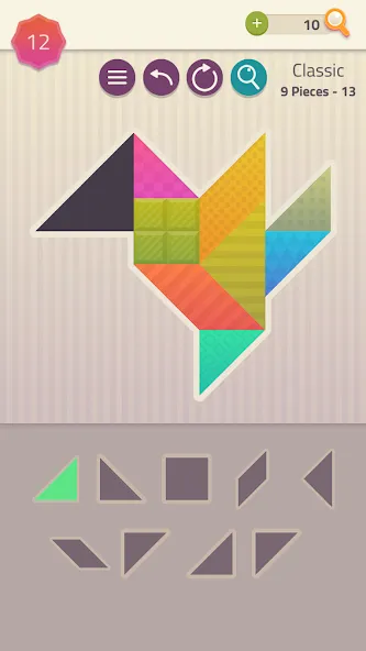 Polygrams - Tangram Puzzles бесплатно на Андроид — мод: Без рекламы и все пазлы открыты — скриншот 2 Polygrams - Tangram Puzzles бесплатно на Андроид — мод: Без рекламы и все пазлы открыты — скриншот 2
